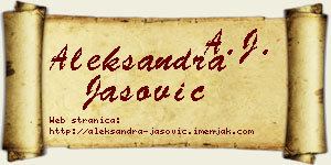Aleksandra Jašović vizit kartica